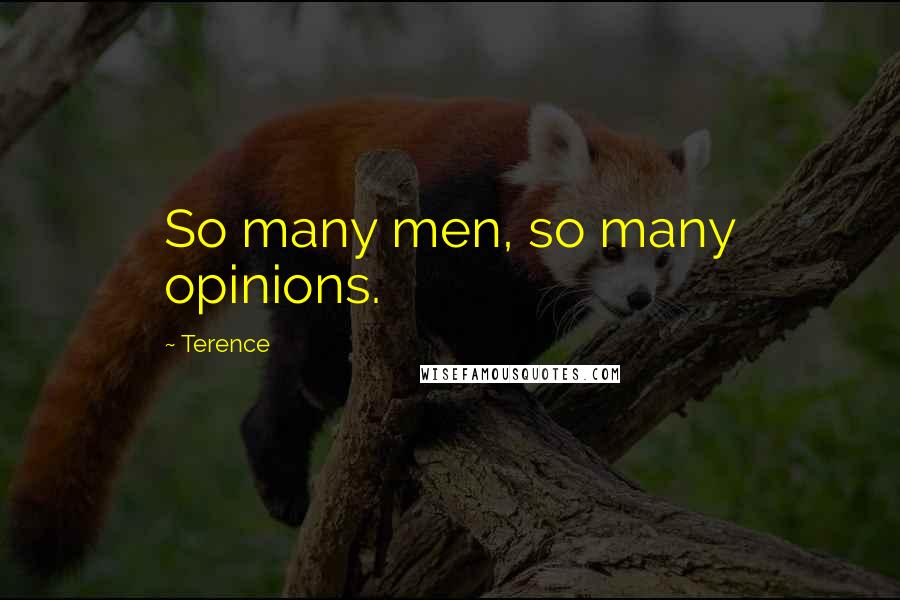 Terence Quotes: So many men, so many opinions.