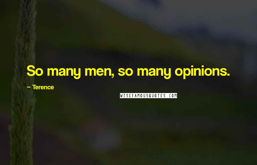 Terence Quotes: So many men, so many opinions.