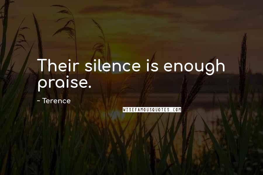 Terence Quotes: Their silence is enough praise.