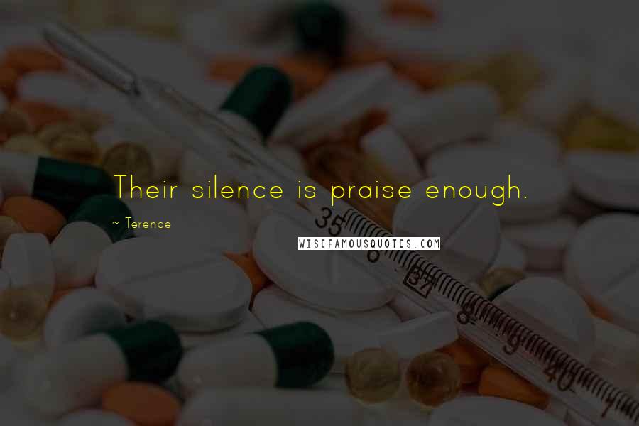 Terence Quotes: Their silence is praise enough.