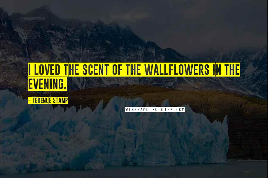 Terence Stamp Quotes: I loved the scent of the wallflowers in the evening.