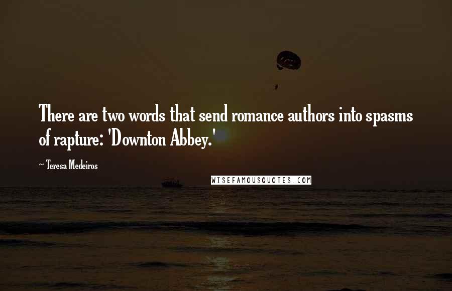 Teresa Medeiros Quotes: There are two words that send romance authors into spasms of rapture: 'Downton Abbey.'