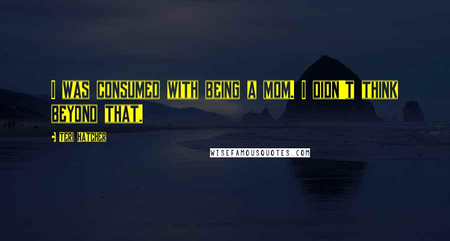 Teri Hatcher Quotes: I was consumed with being a mom. I didn't think beyond that.