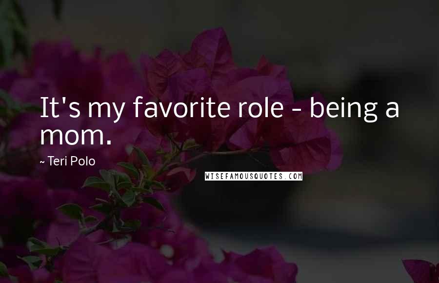 Teri Polo Quotes: It's my favorite role - being a mom.