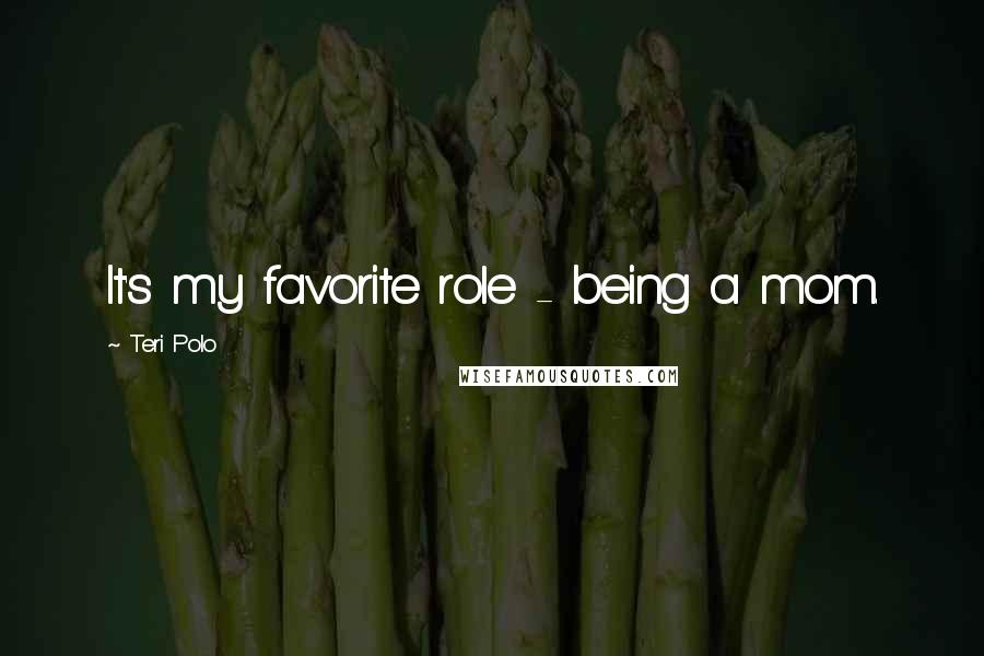 Teri Polo Quotes: It's my favorite role - being a mom.