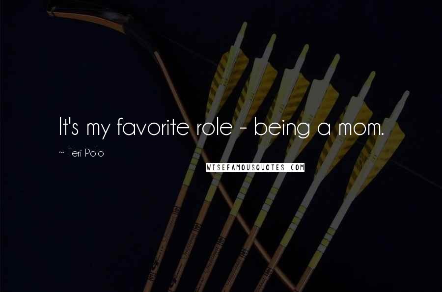 Teri Polo Quotes: It's my favorite role - being a mom.