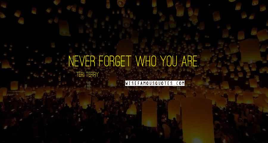Teri Terry Quotes: Never forget who you are.