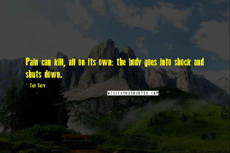 Teri Terry Quotes: Pain can kill, all on its own: the body goes into shock and shuts down.