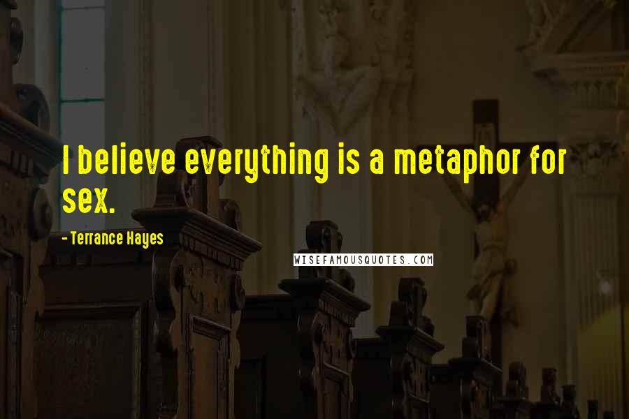 Terrance Hayes Quotes: I believe everything is a metaphor for sex.