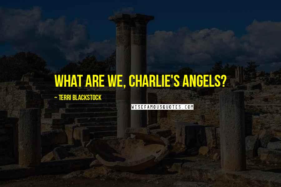 Terri Blackstock Quotes: What are we, Charlie's Angels?