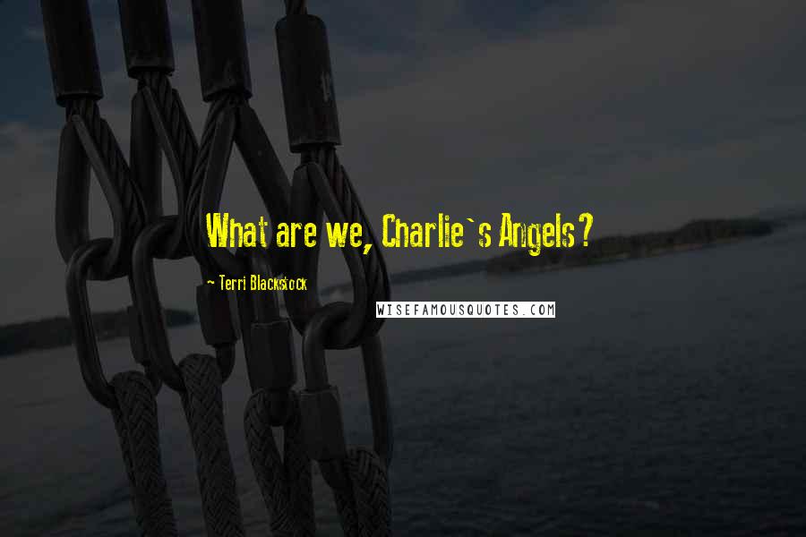 Terri Blackstock Quotes: What are we, Charlie's Angels?