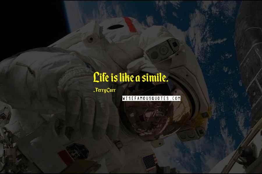 Terry Carr Quotes: Life is like a simile.