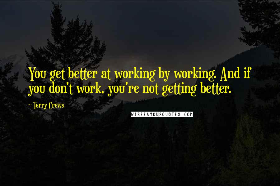 Terry Crews Quotes: You get better at working by working. And if you don't work, you're not getting better.