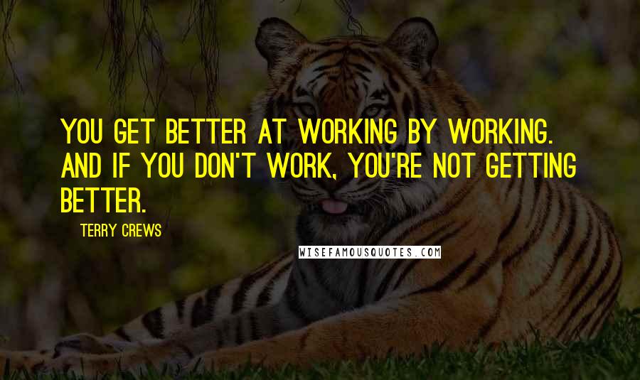 Terry Crews Quotes: You get better at working by working. And if you don't work, you're not getting better.
