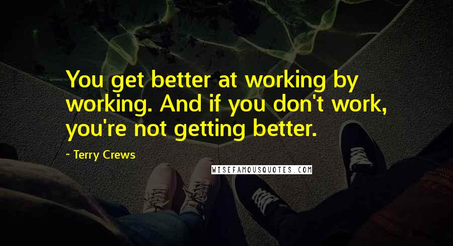 Terry Crews Quotes: You get better at working by working. And if you don't work, you're not getting better.