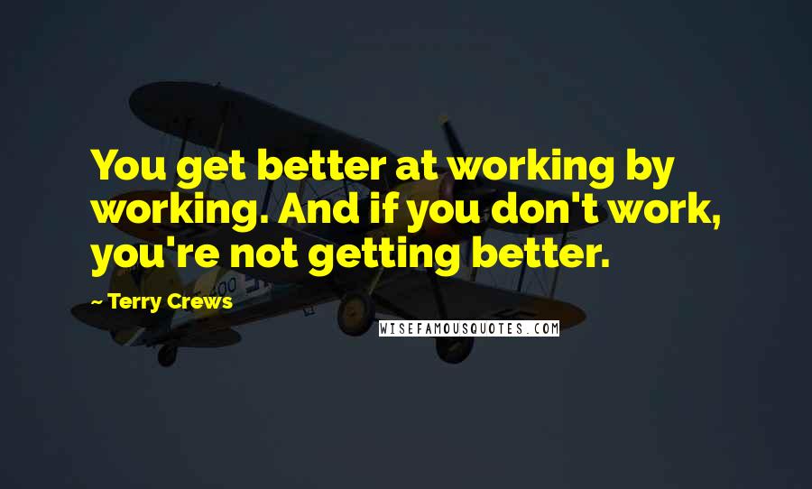 Terry Crews Quotes: You get better at working by working. And if you don't work, you're not getting better.