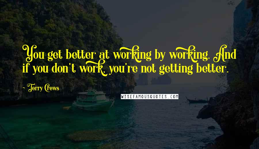 Terry Crews Quotes: You get better at working by working. And if you don't work, you're not getting better.