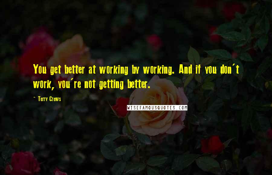 Terry Crews Quotes: You get better at working by working. And if you don't work, you're not getting better.