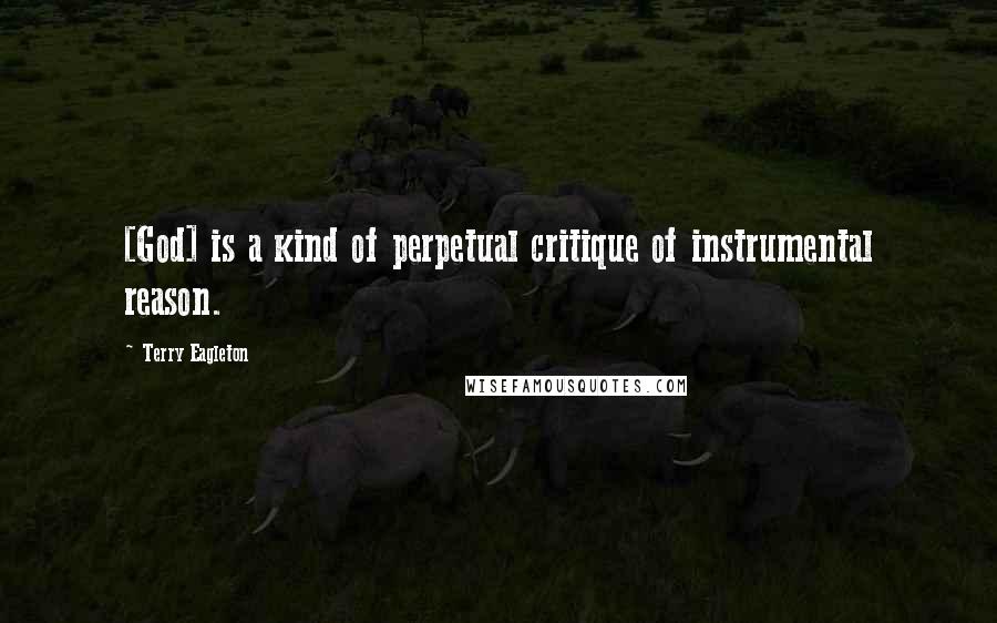 Terry Eagleton Quotes: [God] is a kind of perpetual critique of instrumental reason.