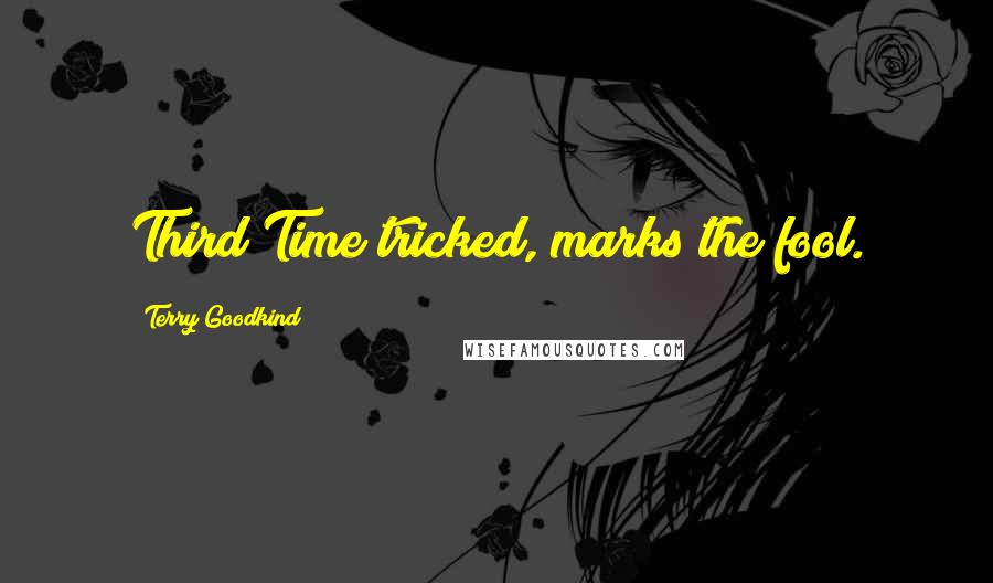 Terry Goodkind Quotes: Third Time tricked, marks the fool.