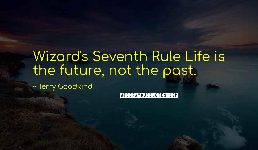 Terry Goodkind Quotes: Wizard's Seventh Rule Life is the future, not the past.