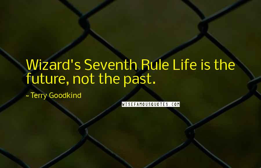 Terry Goodkind Quotes: Wizard's Seventh Rule Life is the future, not the past.