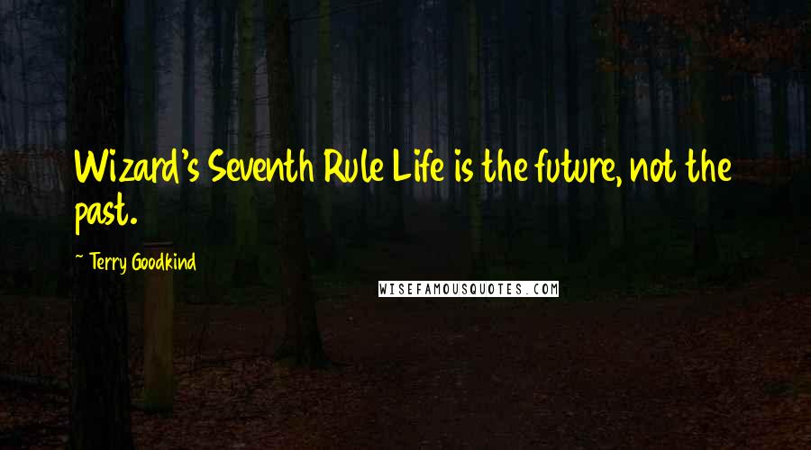 Terry Goodkind Quotes: Wizard's Seventh Rule Life is the future, not the past.