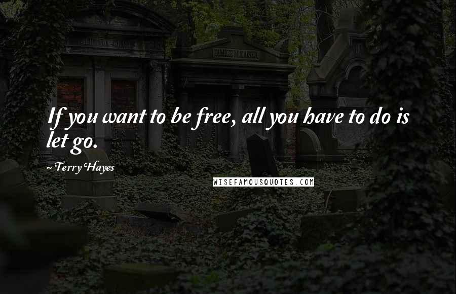 Terry Hayes Quotes: If you want to be free, all you have to do is let go.