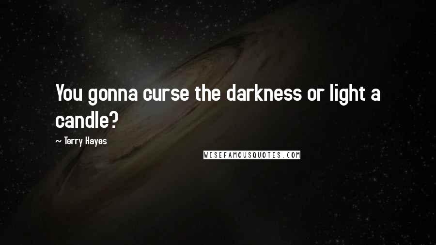 Terry Hayes Quotes: You gonna curse the darkness or light a candle?