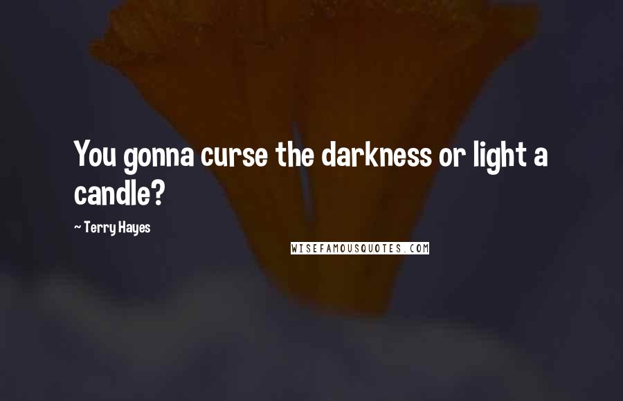 Terry Hayes Quotes: You gonna curse the darkness or light a candle?