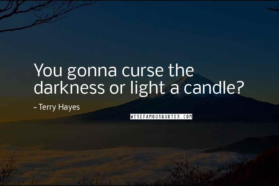 Terry Hayes Quotes: You gonna curse the darkness or light a candle?