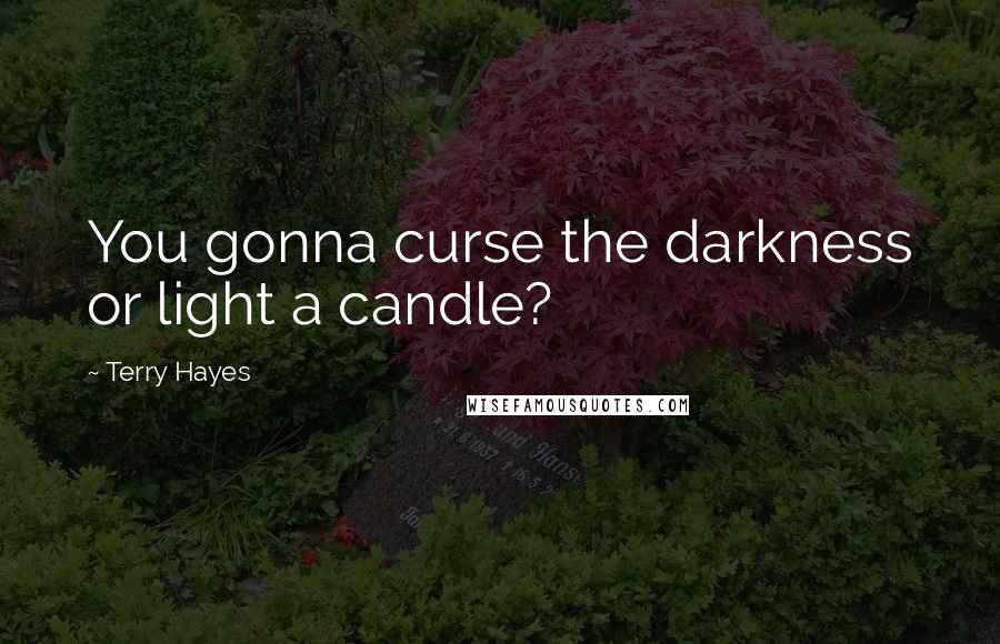 Terry Hayes Quotes: You gonna curse the darkness or light a candle?