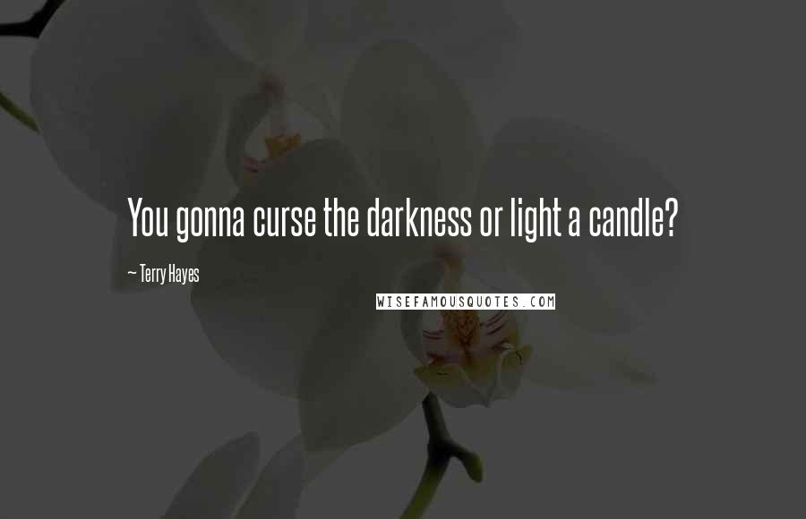 Terry Hayes Quotes: You gonna curse the darkness or light a candle?