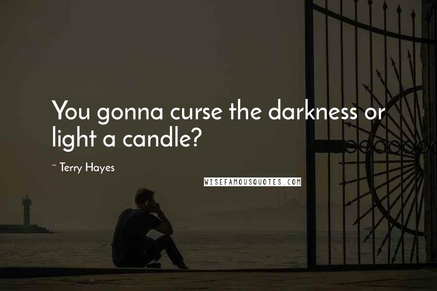 Terry Hayes Quotes: You gonna curse the darkness or light a candle?