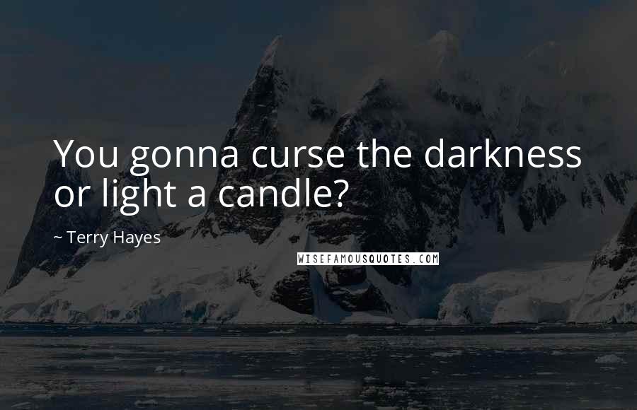 Terry Hayes Quotes: You gonna curse the darkness or light a candle?