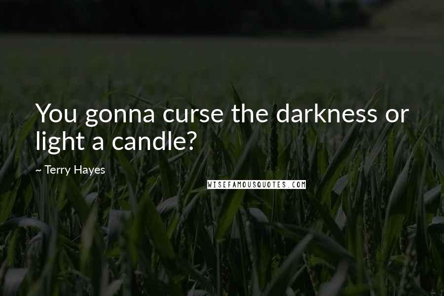 Terry Hayes Quotes: You gonna curse the darkness or light a candle?