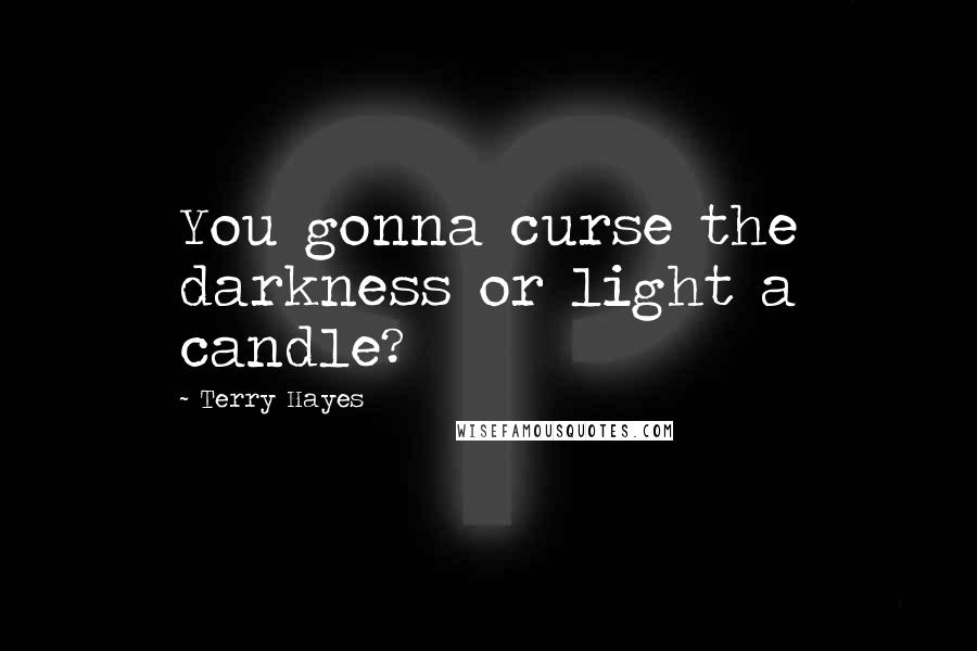 Terry Hayes Quotes: You gonna curse the darkness or light a candle?