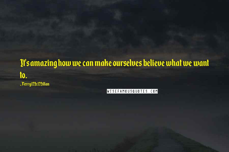 Terry McMillan Quotes: It's amazing how we can make ourselves believe what we want to.