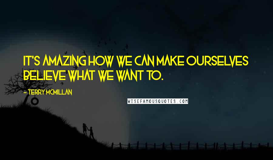 Terry McMillan Quotes: It's amazing how we can make ourselves believe what we want to.
