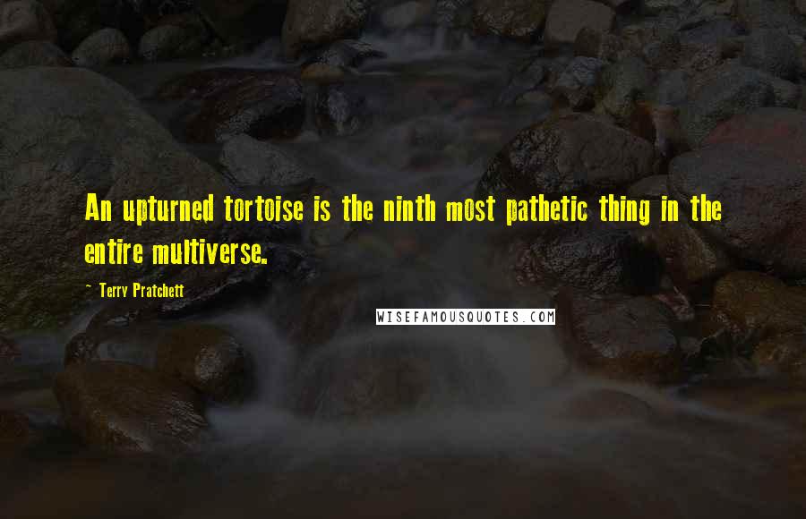 Terry Pratchett Quotes: An upturned tortoise is the ninth most pathetic thing in the entire multiverse.