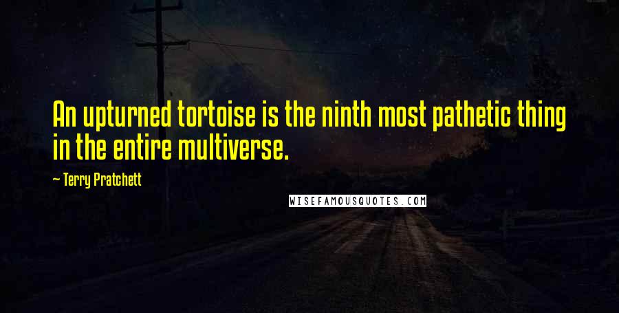 Terry Pratchett Quotes: An upturned tortoise is the ninth most pathetic thing in the entire multiverse.