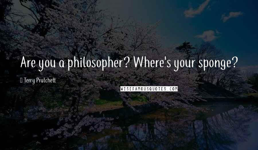 Terry Pratchett Quotes: Are you a philosopher? Where's your sponge?