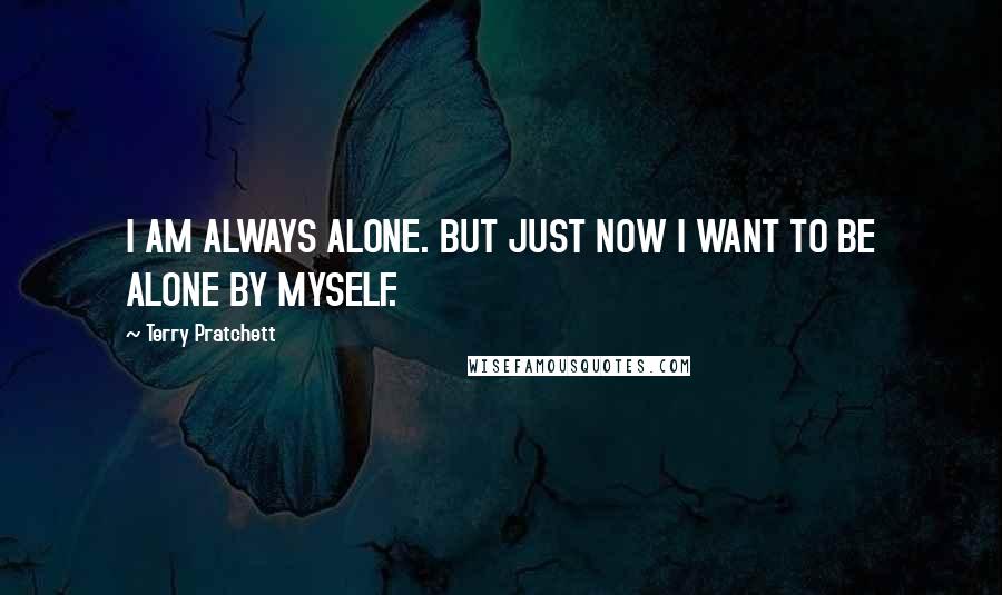 Terry Pratchett Quotes: I AM ALWAYS ALONE. BUT JUST NOW I WANT TO BE ALONE BY MYSELF.