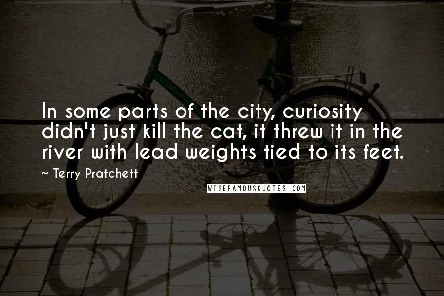Terry Pratchett Quotes: In some parts of the city, curiosity didn't just kill the cat, it threw it in the river with lead weights tied to its feet.