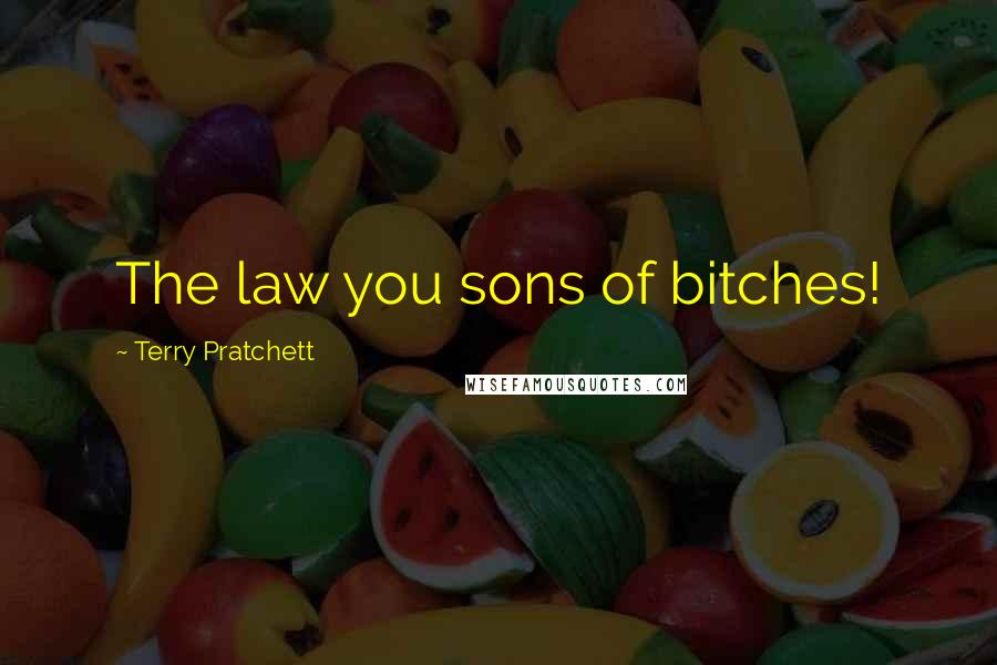Terry Pratchett Quotes: The law you sons of bitches!