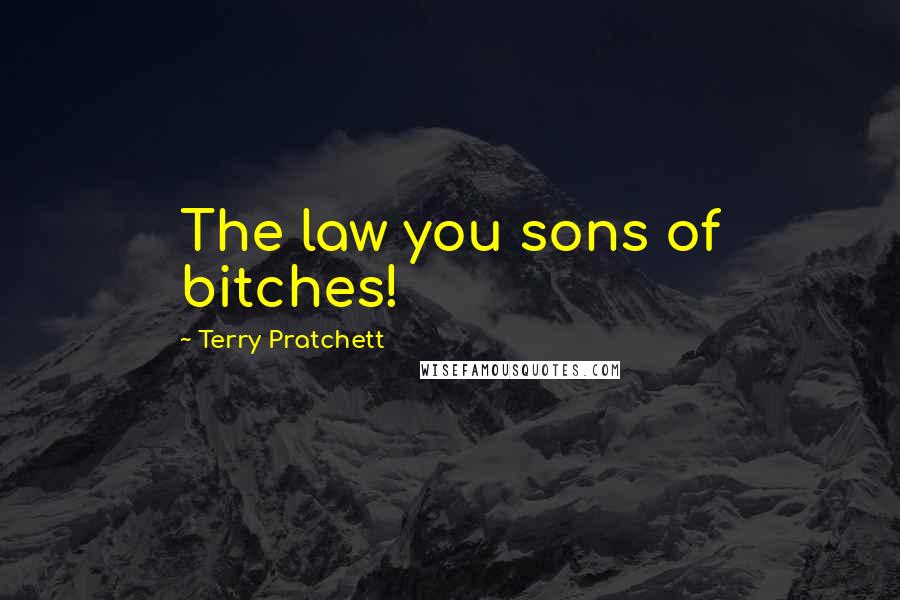 Terry Pratchett Quotes: The law you sons of bitches!