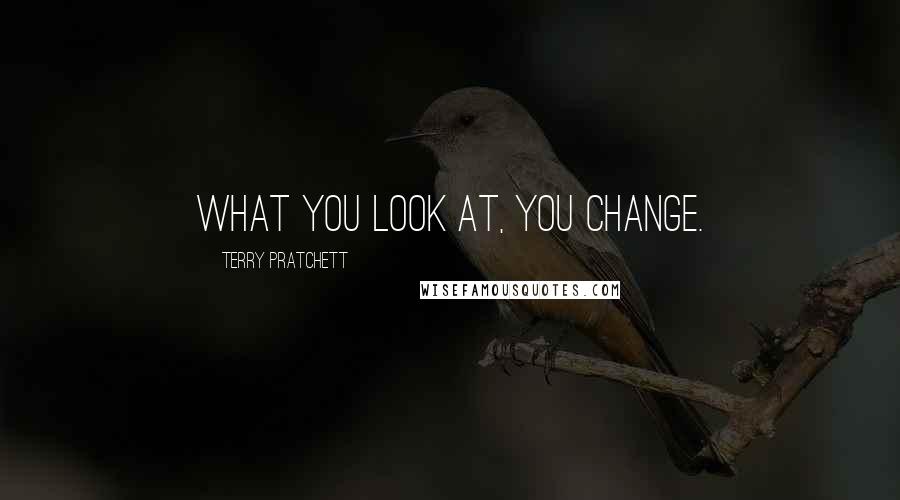 Terry Pratchett Quotes: What you look at, you change.