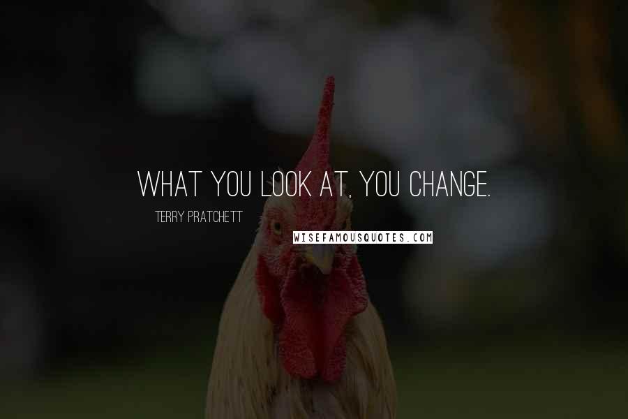 Terry Pratchett Quotes: What you look at, you change.