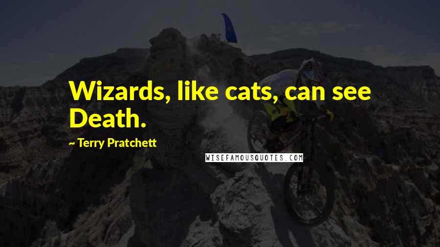 Terry Pratchett Quotes: Wizards, like cats, can see Death.