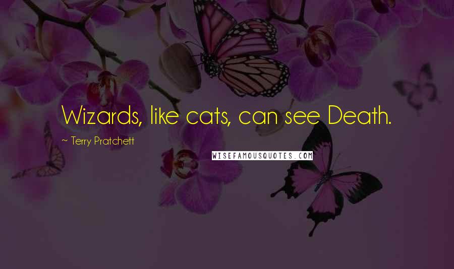 Terry Pratchett Quotes: Wizards, like cats, can see Death.
